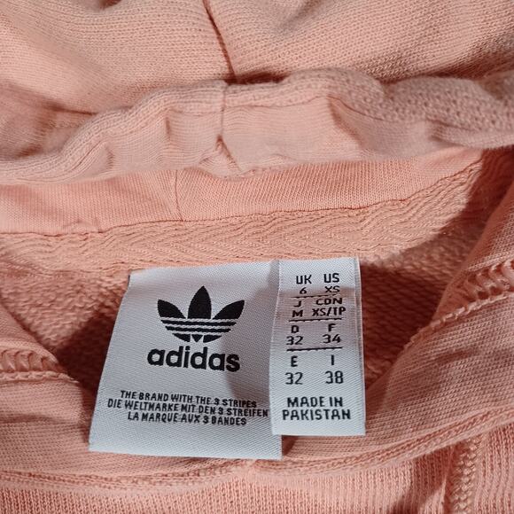 Adidas Pink Trefoil Crop Hoodie - Picture 4 of 5